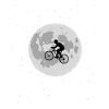 Rowerzysta z księżyca i gwiazd - rower