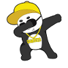 Dabbender Panda dabbing animales de colores