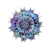 Mandala feathers dark blue
