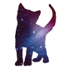 Cat Kitten Silhouette Cat Space Space Gift