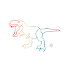 Rainbow Dino Tyrannosaurus Rex