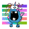 Funny crazy monster