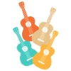 Ukulele Bunt Musiker