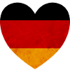 Germany heart German flag