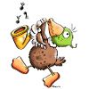 Funny Duck With Saxophone