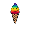 Rainbow ice cream gift