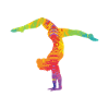 Turnen Handstand bunt