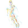 Abstract basketball player