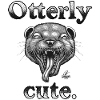 Hand lettering "Otterly cute"