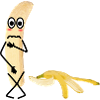Humorous banana character