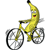 Banan cykel rolig sport banan på cykeln