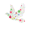 Hippie oiseau de fleurs