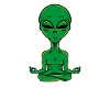 Meditating Alien - Spiritual Extraterrestrial
