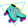 Rollschuhe retro neon