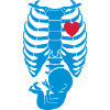 Baby belly - pregnancy - Halloween skeleton
