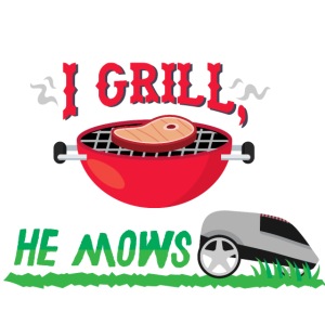 I Grill He Mows Grillschürze