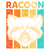 Raccoon mountain animal retro