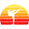 Taekwondo - Retro Style Sun Sunset