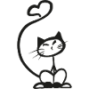 Happy Le Chat Coeur noir