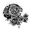 Skulltronaut black