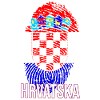 Conception HRVATSKA avec drapeau croate