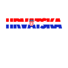 Hrvatska Flag Text mit Wappen