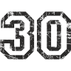 Nombre 30 Trente Design Anniversaire