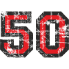 Number 50 Fifty 50th Birthday Design