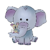Elefant mit Maus