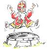 Sinterklaas on trampo