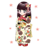 Japanese cute kimono girl