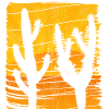 Cactus Cactus Sunset Retro