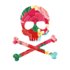 Flowering Pirate Skull Skull Skull