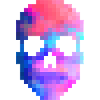 Pixel skull