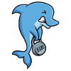 Gewichtheber-Delfin