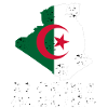Algerian flag in map design