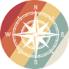 compass retro circle