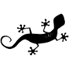 Stylized gecko