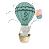 Balloon Baby Elephant 3rd Birthday