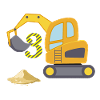 Third birthday excavator