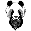 panda pään viikset viikset parta parrakas parta