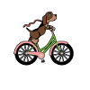 funny dog on bike