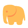 Yellow baby elephant