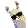Lama alpaga rétro