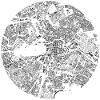 Berlin city map circle