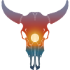 Sunset skull