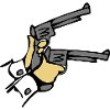 Weapons pistols hands dell