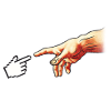 Funny 8bit Nerd & Geek Humor (Creation of Adam)