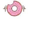 Pink donut heartbeat tshirt