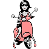 Scooter style look girl